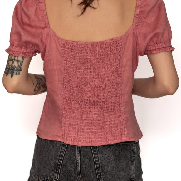 H&M • Small • Short Sleeve Blouse • Pink - Picture 4 of 8